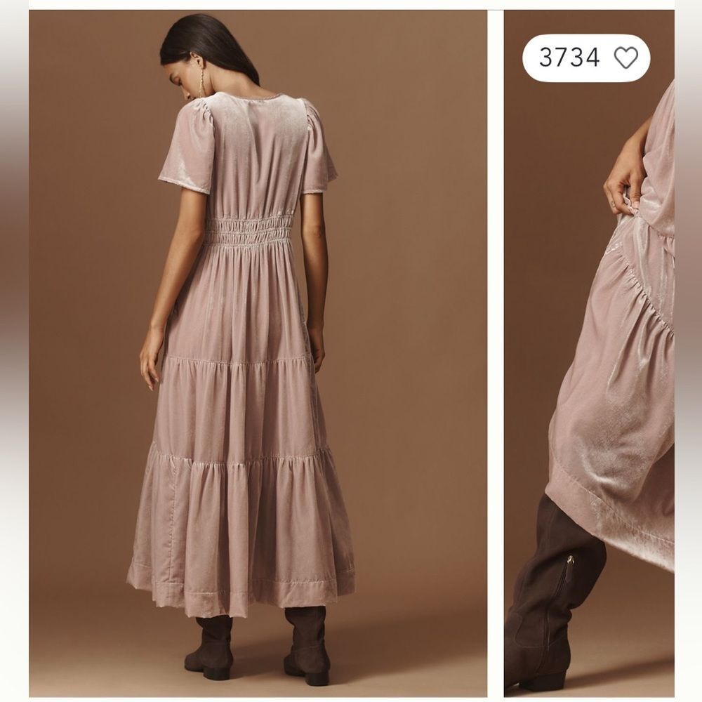 The Somerset Maxi Dress:
Velvet Edition by Anthropologie in Lavender - Picture 4 of 9